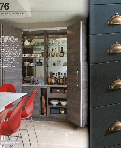 Designer kitchen with double-door modern larder
